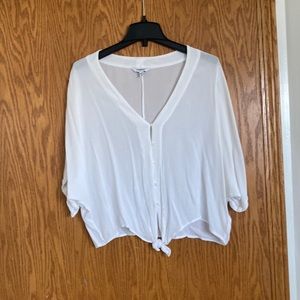 Bright white relaxed fit express top never worn